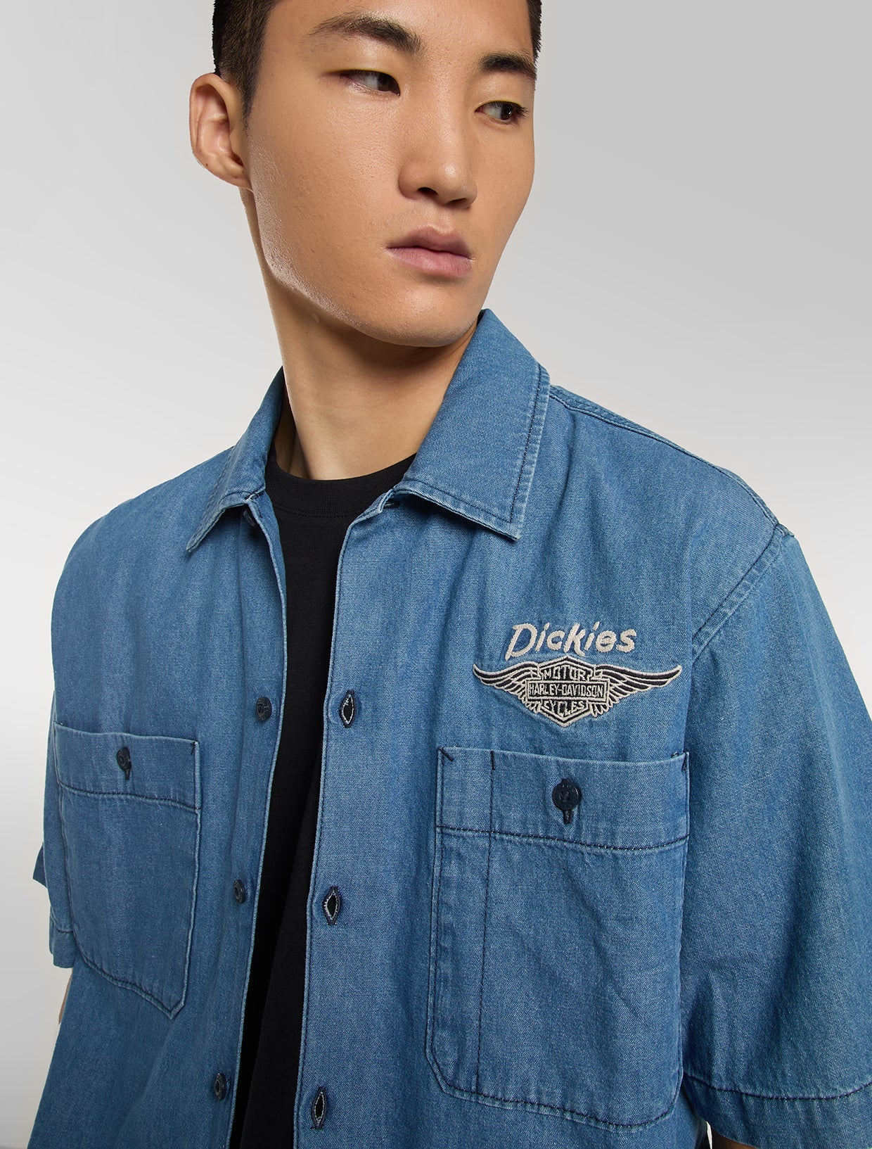 M DICKIES X HD CHAMBRAY WORK SHIRT