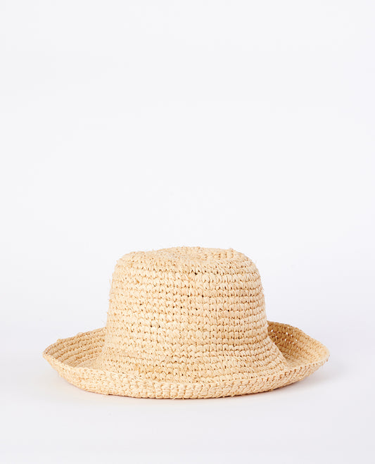 CROCHET STRAW BUCKET HAT