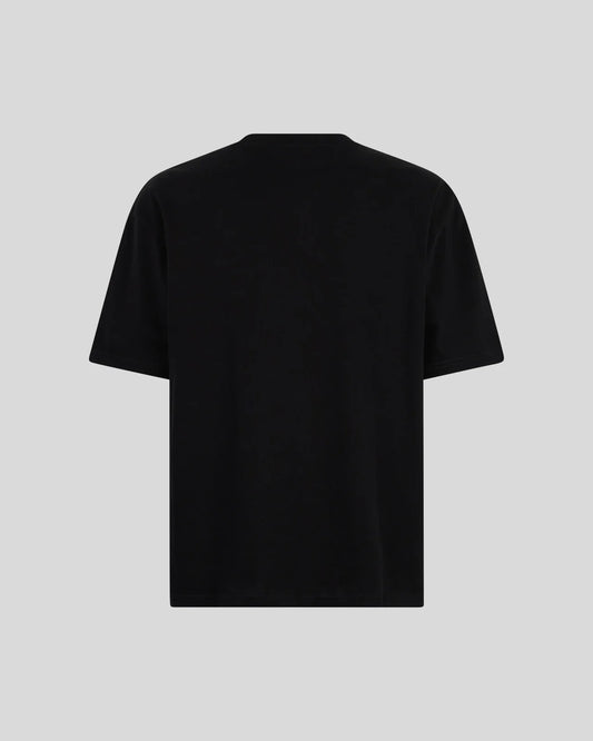 BLACK T-SHIRT WITH GREY EMBROIDERY LIGHTNING