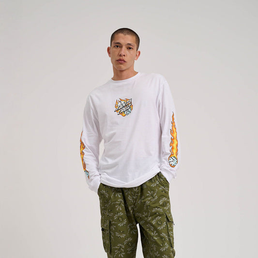 Flaming Dice Dot Front