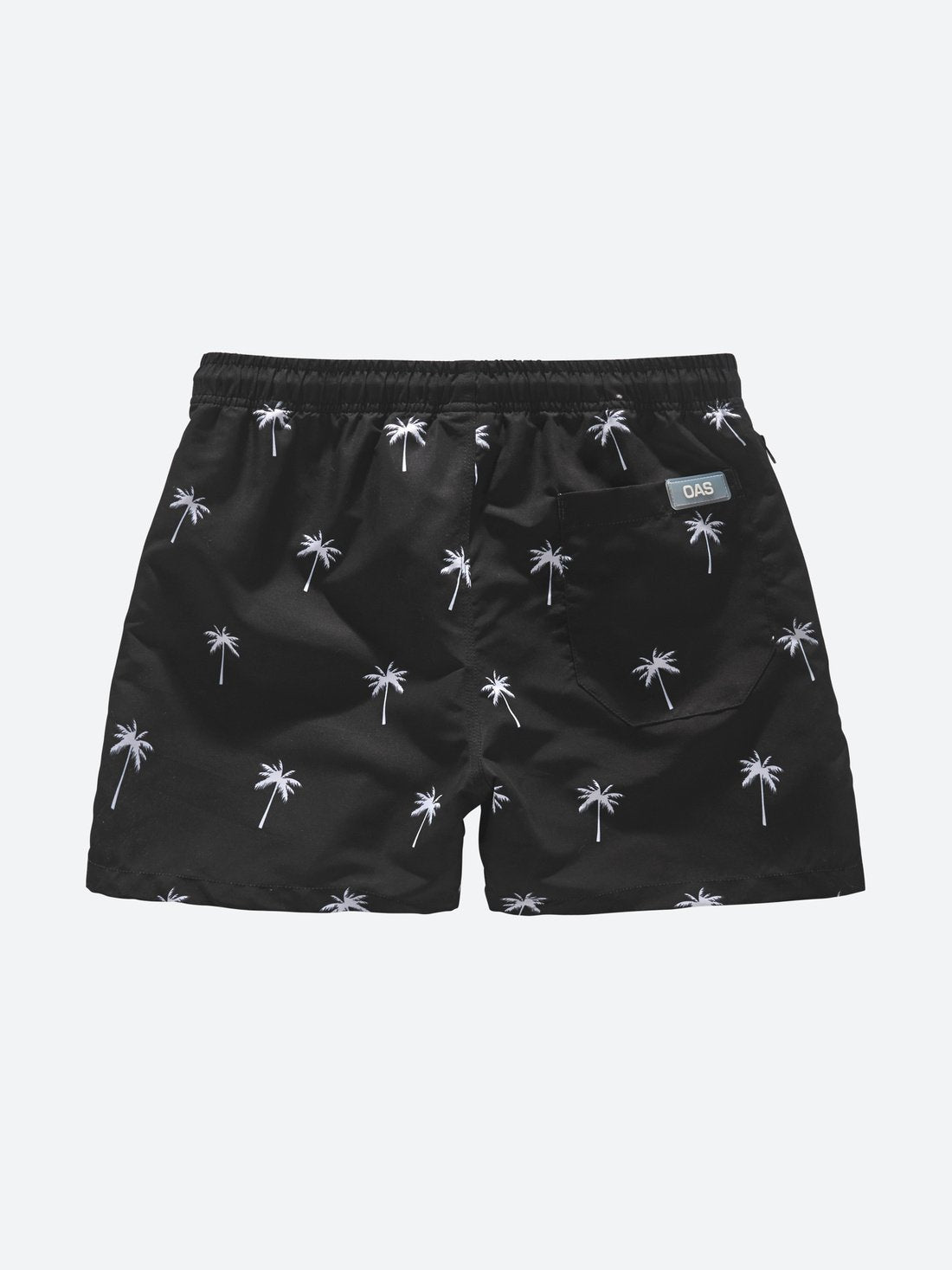 BLACK PALM SWIM SHORT