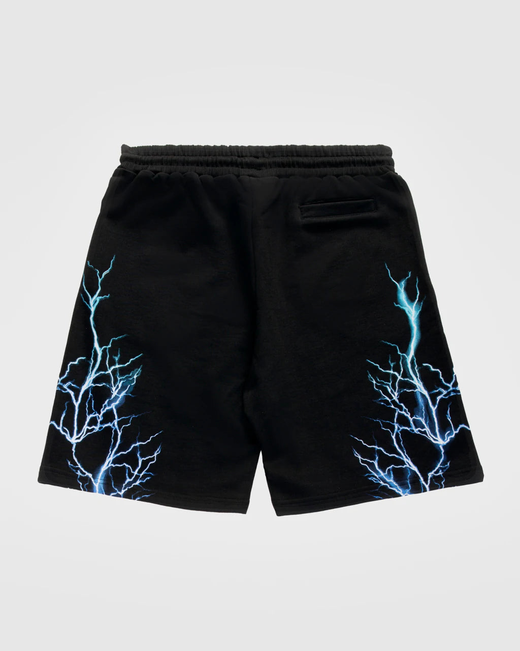BLACK SHORTS WITH BLUE AND LIGHTBLUE LIGHTNING