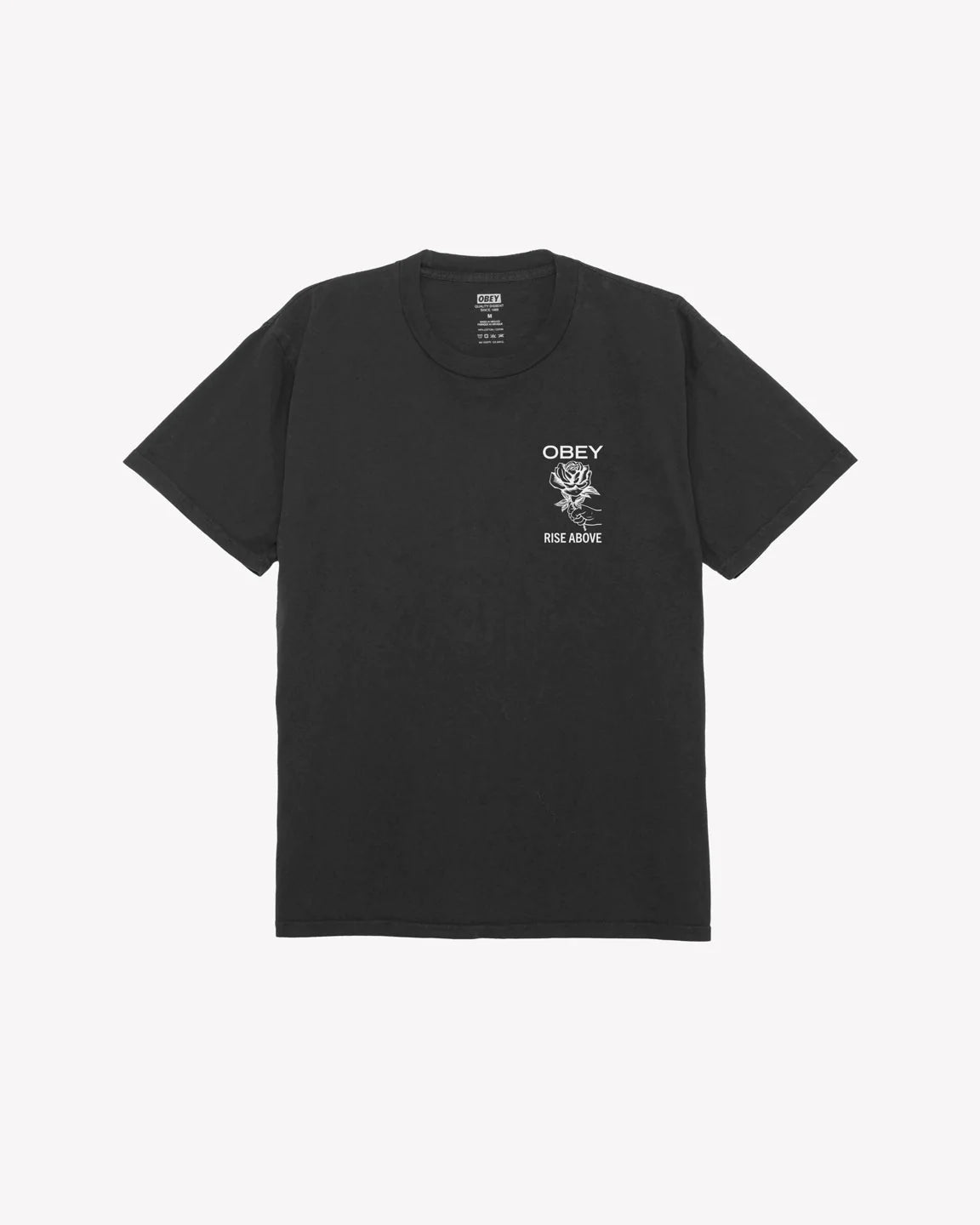 OBEY RISE ABOVE ROSE CLASSIC PIGMENT TEE