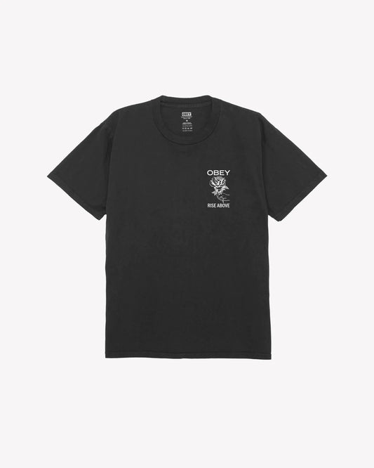 OBEY RISE ABOVE ROSE CLASSIC PIGMENT TEE