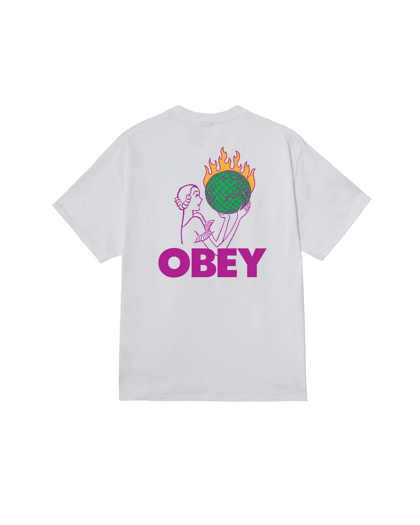 OBEY WORLD IN FLAMES TEE