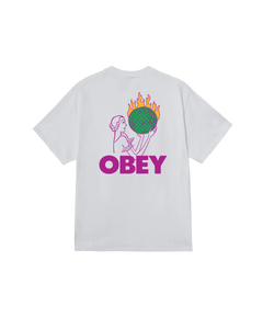 OBEY WORLD IN FLAMES TEE