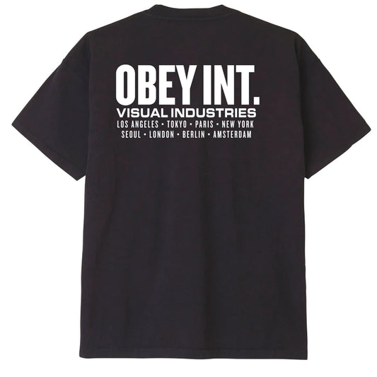 OBEY INT. VISUAL INDUSTRIES HEAVY WEIGHT CLASSIC BOX TEE