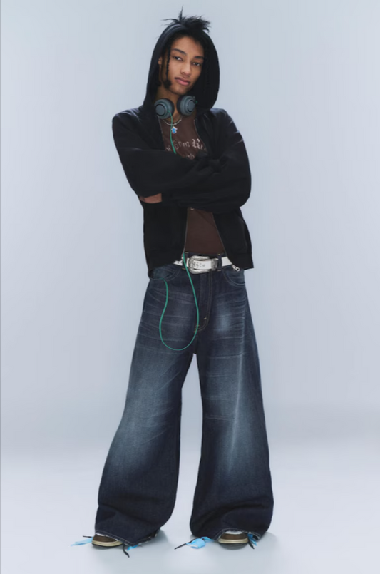 RAD SUPER REGULAR WAIST LOOSE WIDE JEANS