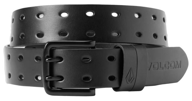 TWO SPIKE LEATHER BELT