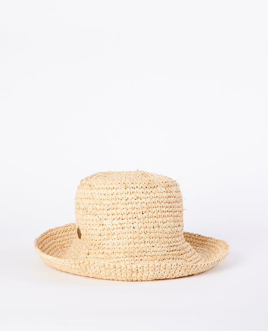 CROCHET STRAW BUCKET HAT