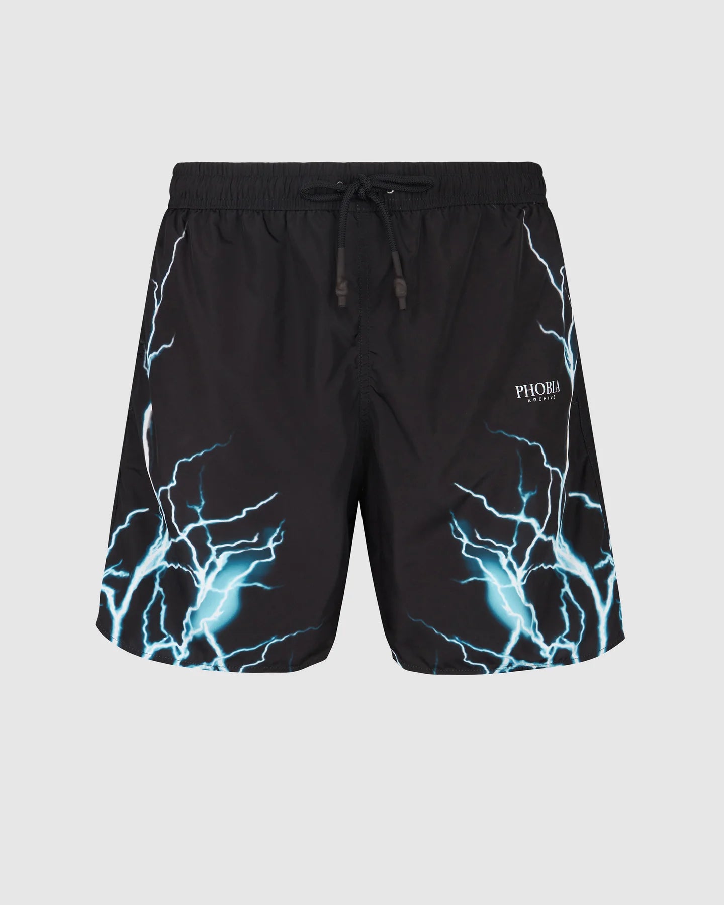 BLACK SWIMWEAR WITH LIGHTBLUE LIGHTNING