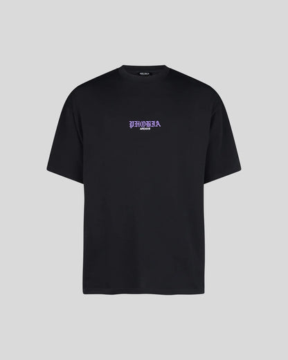 BLACK T-SHIRT WITH SKULL PRINT