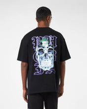 Carica l&#39;immagine nel visualizzatore di Gallery, BLACK T-SHIRT WITH SKULL PRINT

