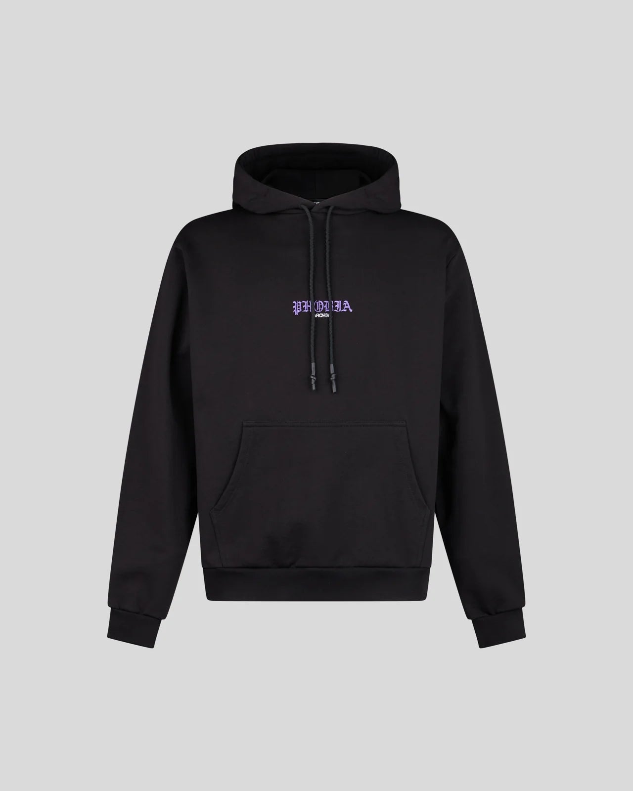 BLACK HOODIE WITH SKULL PRINT