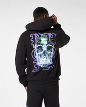 Carica l&#39;immagine nel visualizzatore di Gallery, BLACK HOODIE WITH SKULL PRINT
