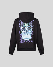 Carica l&#39;immagine nel visualizzatore di Gallery, BLACK HOODIE WITH SKULL PRINT
