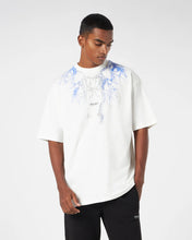 Carica l&#39;immagine nel visualizzatore di Gallery, WHITE T-SHIRT WITH BLUE GREY LIGHTNING
