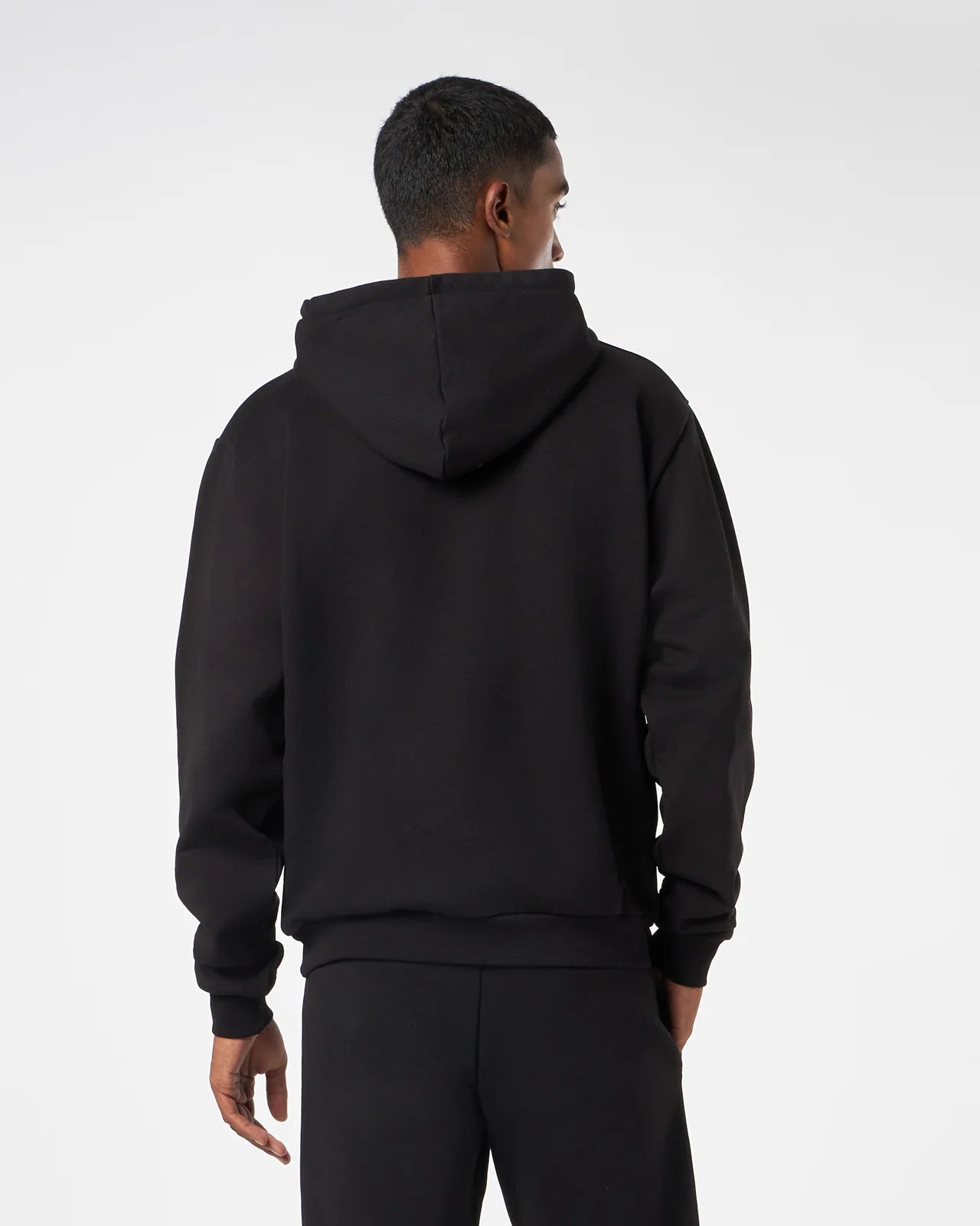 BLACK HOODIE WITH BLUE GREY LIGHTNING