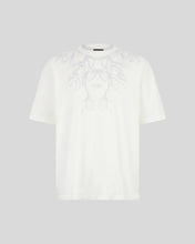 Carica l&#39;immagine nel visualizzatore di Gallery, WHITE T-SHIRT WITH GREY EMBROIDERY LIGHTNING
