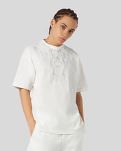 Carica l&#39;immagine nel visualizzatore di Gallery, WHITE T-SHIRT WITH GREY EMBROIDERY LIGHTNING

