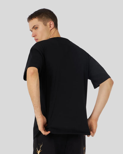 BLACK T-SHIRT WITH BICOLOR LIGHTNING PRINT