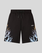 Carica l&#39;immagine nel visualizzatore di Gallery, BLACK SHORTS WITH BICOLOR LIGHTNING PRINT
