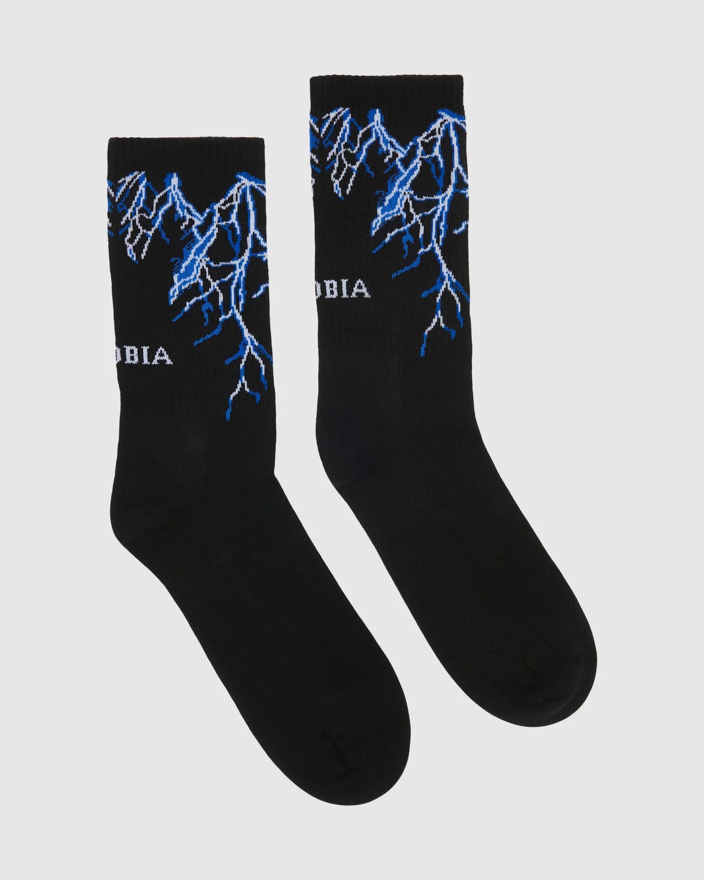 BLACK SOCKS BLUE LIGHTNING