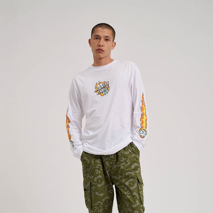 Flaming Dice Dot Front