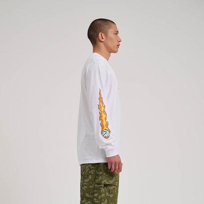 Flaming Dice Dot Front