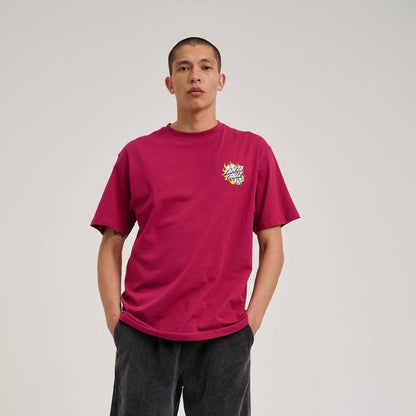 Flaming Dice Dot Chest T-Shirt