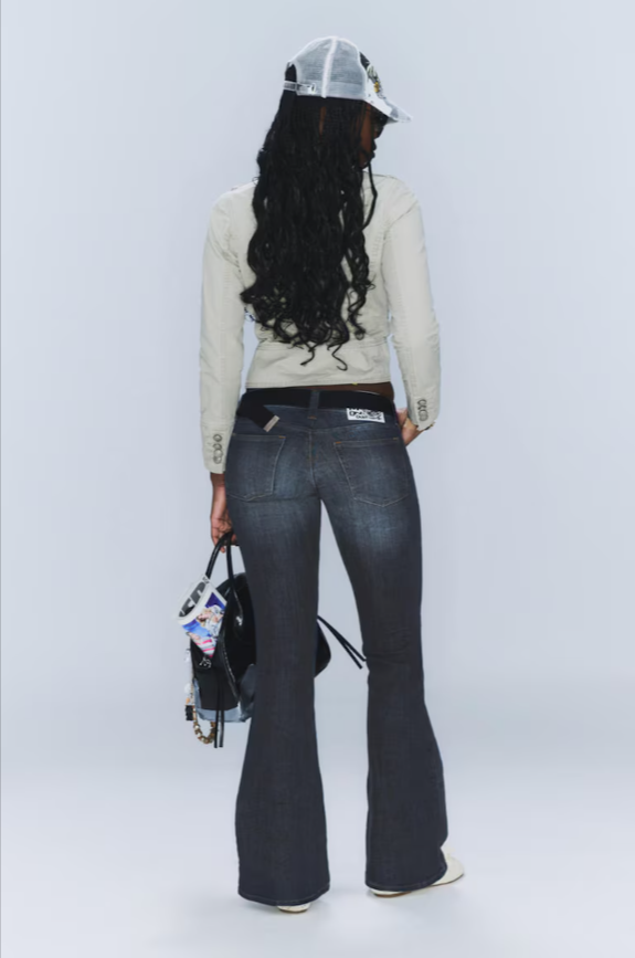 BOOTY BEI LOW WAIST SKINNY BOOTCUT JEANS