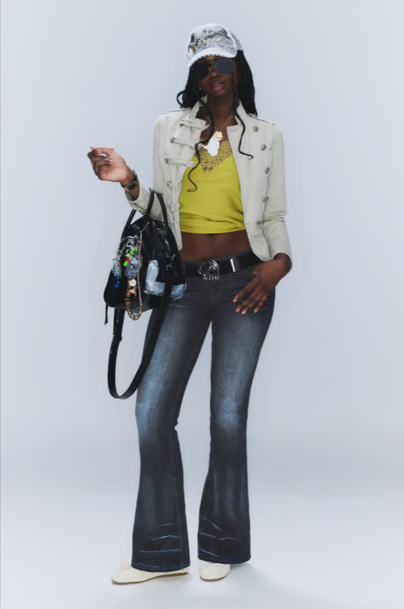 BOOTY BEI LOW WAIST SKINNY BOOTCUT JEANS