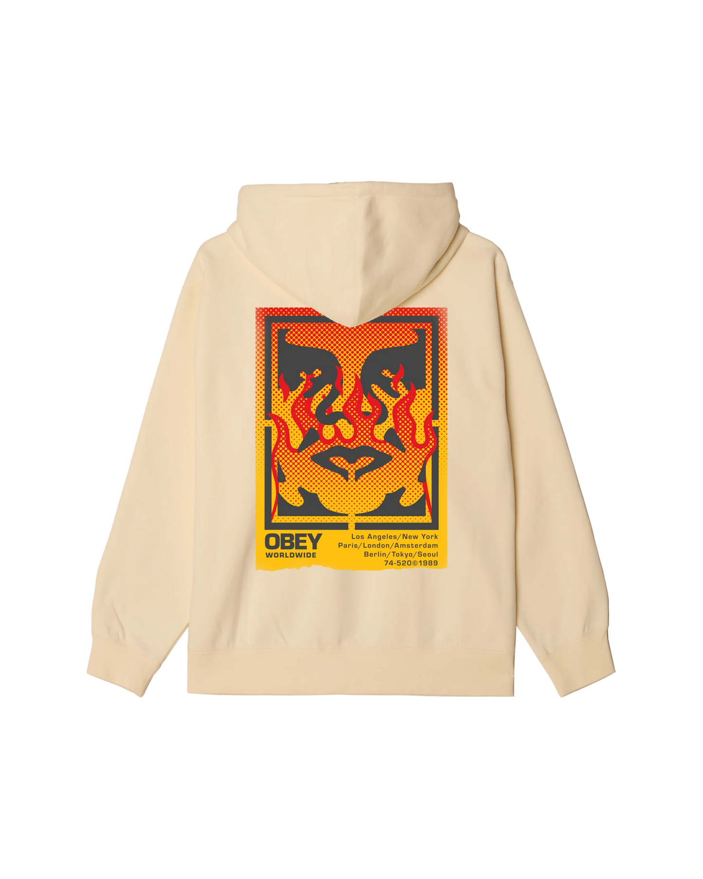 OBEY ICON STENCIL FLAME FLEECE