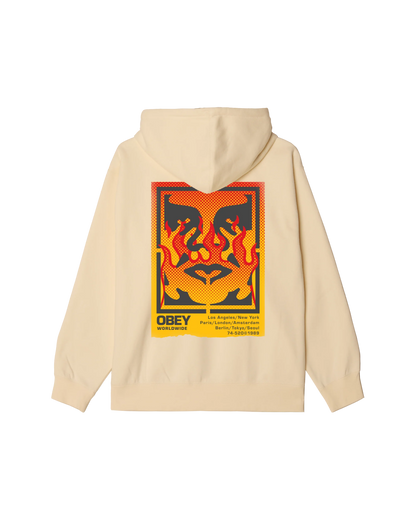 OBEY ICON STENCIL FLAME FLEECE