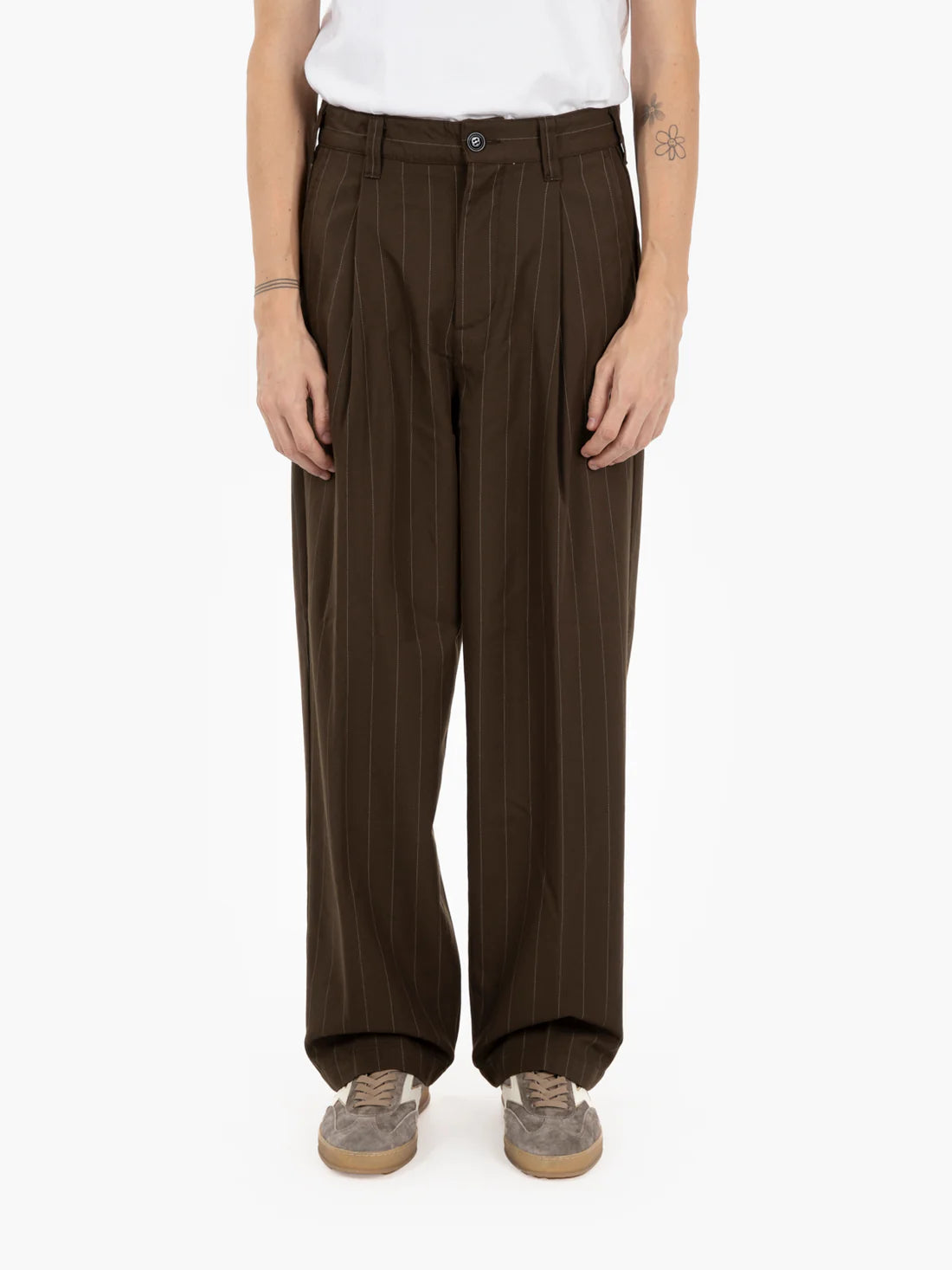 DEAN STRIPE PLEATED PANT