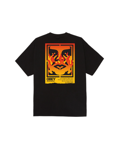 OBEY ICON STENCIL FLAME TEE
