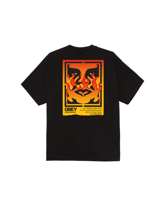 OBEY ICON STENCIL FLAME TEE