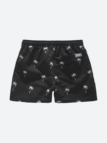 BLACK PALM SWIM SHORT