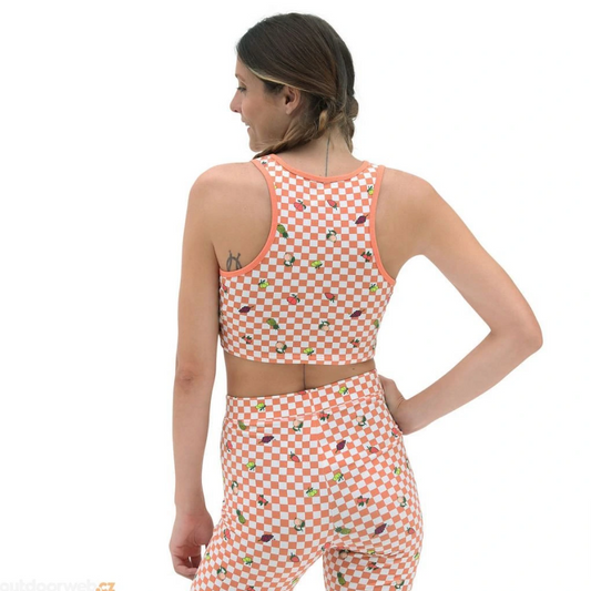 LONGLINE RACERBACK PRINT BRALETTE