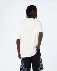 OFF WHITE T-SHIRT WITH BLUE GREY LIGHTBL LIGHTNING