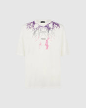 Carica l&#39;immagine nel visualizzatore di Gallery, OFF WHITE T-SHIRT WITH PURPLE GREY FUXIA LIGHTNING
