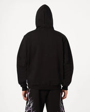 Carica l&#39;immagine nel visualizzatore di Gallery, BLACK HOODIE WITH PURPLE GREY FUXIA LIGHTNING
