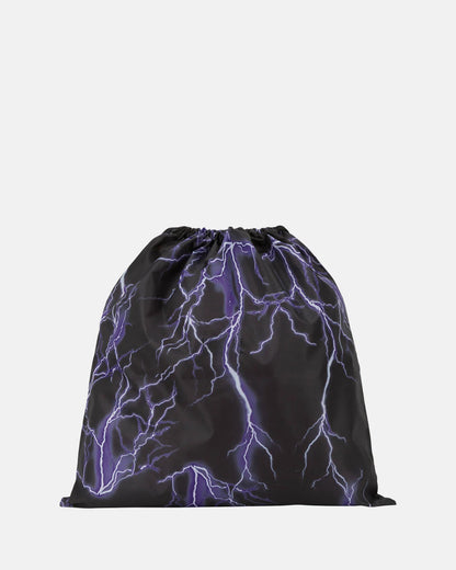 BLACK BAG WITH PURPLE LIGHTNING